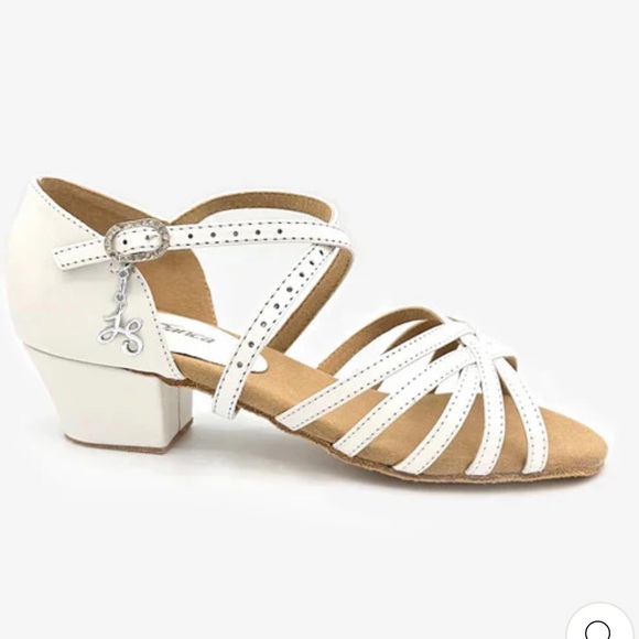 Kids 1 1/4" HEEL OPEN TOE BALLROOM SHOE - Picture 3 of 5